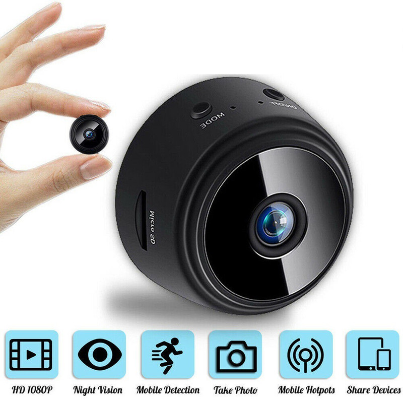 Bzrqx Magnet WiFi Camera Wireless HD 1080P Indoor Home Small Security Camera, with Motion Detection/Night Vision for iPhones/Android Phones Security Camera Security Camera Security Camera(64 GB, 1 Channel)