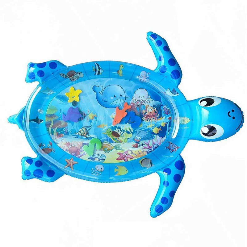 Boriva Sea Turtle Toddler Inflatable Ice Water Patted Mat Pack of 1 Inflatable Swimming Mats(Multii)