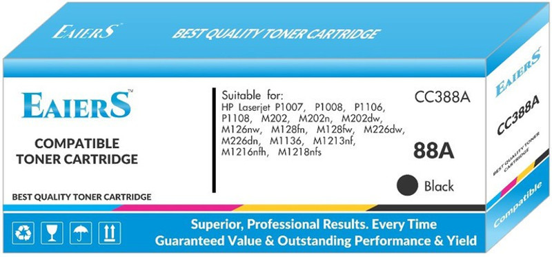 EAIERS Premium Quality P1007, P1008, P1106, P1108, M202, Black Ink Toner