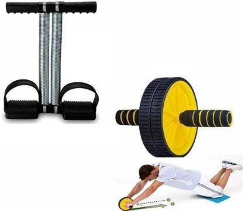 whinsy Fat Burning AB Wheel With Tummy Trimmer Home Ab Exerciser Fitness Accessory Kit Kit