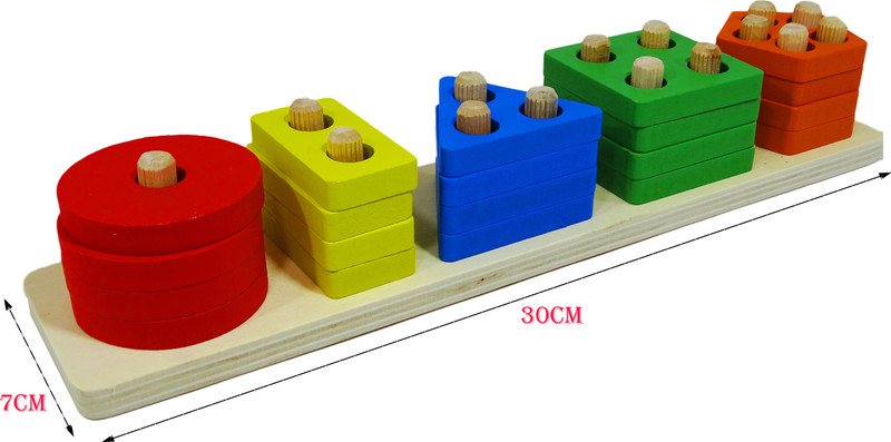 poksi 5 SET OF COLOUMN TRAILERS -SHAPES LEARNING,MIND GAME,BRAIN GAME, Early Educational Toys Kids 2+ Years for Boys & Girls- 21 PCS CART(Multicolor, Pack of: 21)