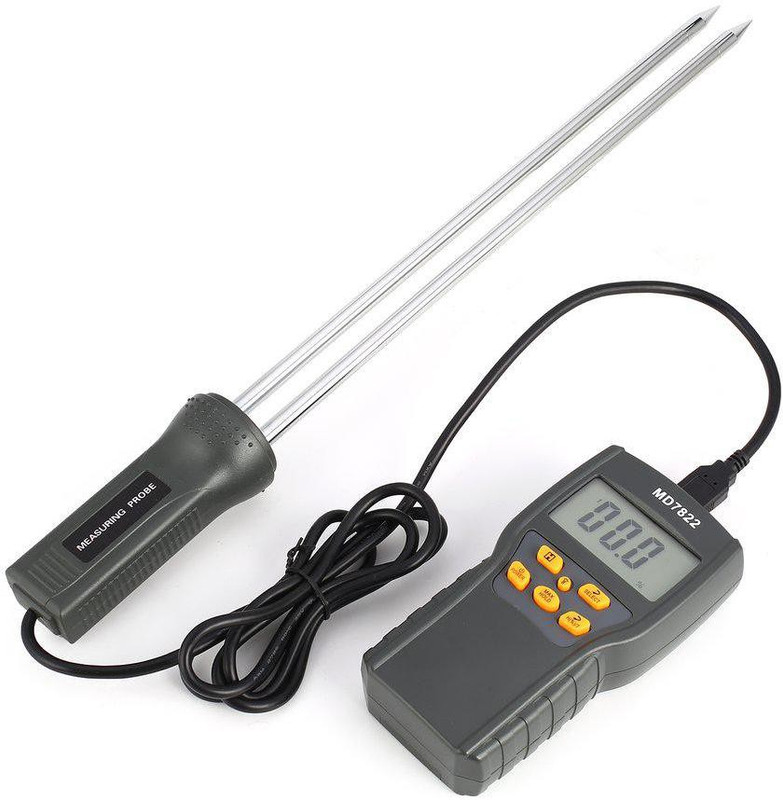 DR YONIMED Grain Moisture Meter Digital Pin-Type For Wheat, Paddy, Rice and Corn Etc. Pin-Type Digital Moisture Measurer(300 mm)