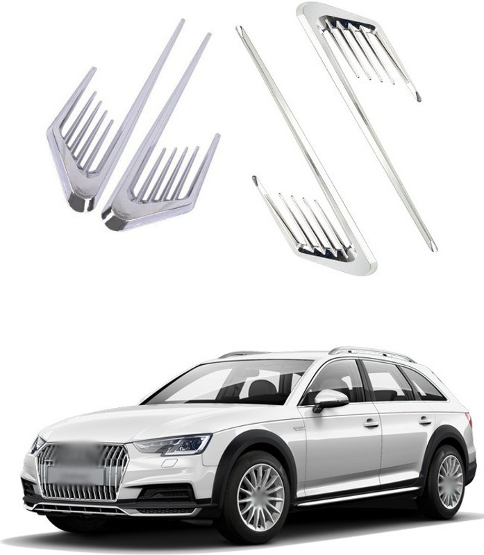 PECUNIA Plastic Car Door Guard(Silver, Pack of 2, Audi, A4)