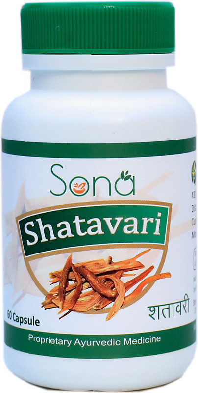 SONA HEALTH CARE Organic Shatavari Root Powder - 60 Capsule (Pack of 1)(60 Capsules)