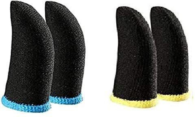 Khargadham 3 Pair Pubg Game Finger Sleeves for Gaming Anti Sweat Breathable Game Controller Finger Sleeve(Pack of 6)