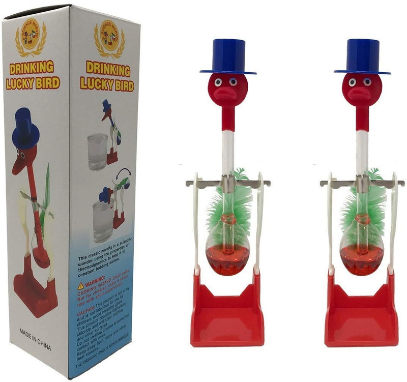 RVM Toys Retro Scientific Non-Stop Dippy Magic Famous Drinking Bird Fun Home Decor Educational Learning Physics Law Science Toy (Pack Of 3)(Multicolor)