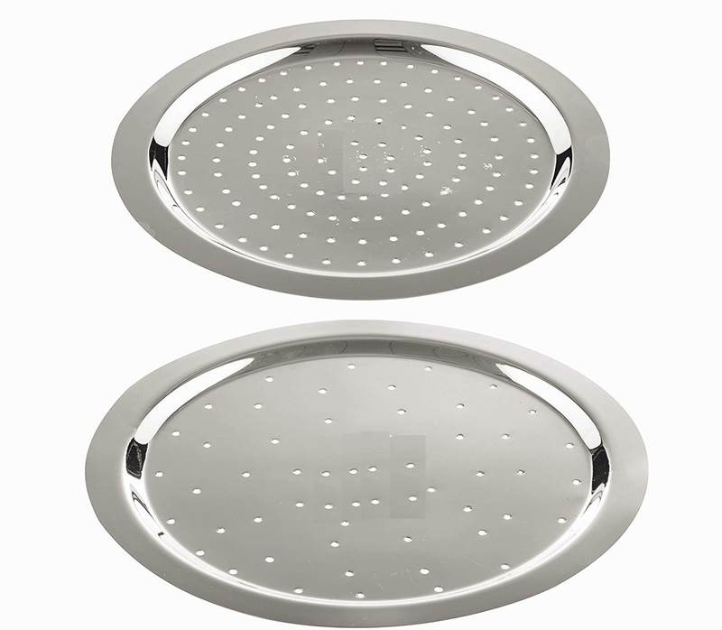 MASSEY Ciba Cover/Lid with Holes, Sizes-11,12,13.14 11 inch, 12 inch, 13 inch, 14 inch Lid Set, Pack of 1(Stainless Steel)