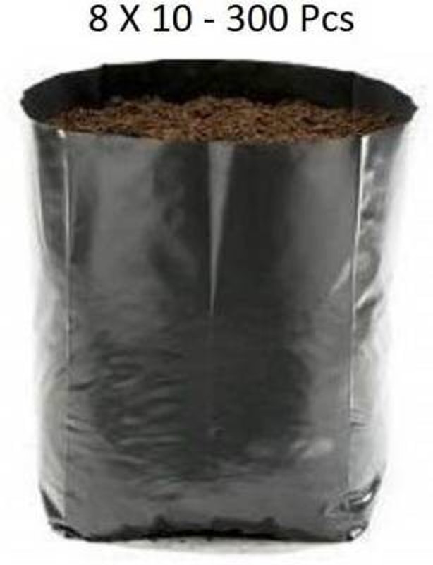 greengrow Grow Plant Nursery Bags Size(8X10) Pack of-300 Grow Bag Grow Bag