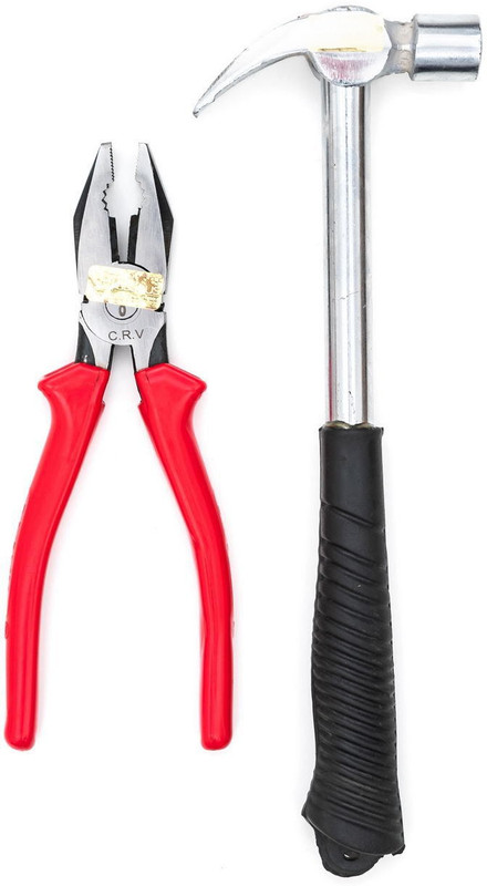 Globus 881 ..8" COMBINATION PLIER AND 1/2 LBS Curved Claw Hammer(0.47 kg)