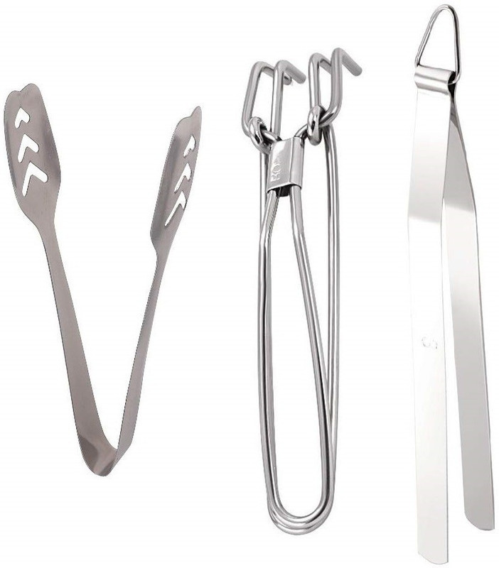 SRS Combo Set of 3 Pieces Stainless Steel Momo Tong, Wire Pakkad & Stainless Steel Roti Chimta Combo Set of 3 Pieces Stainless Steel Momo Tong, Wire Pakkad & Stainless Steel Roti Chimta 20 cm Serving Pakkad(Pack of 1)