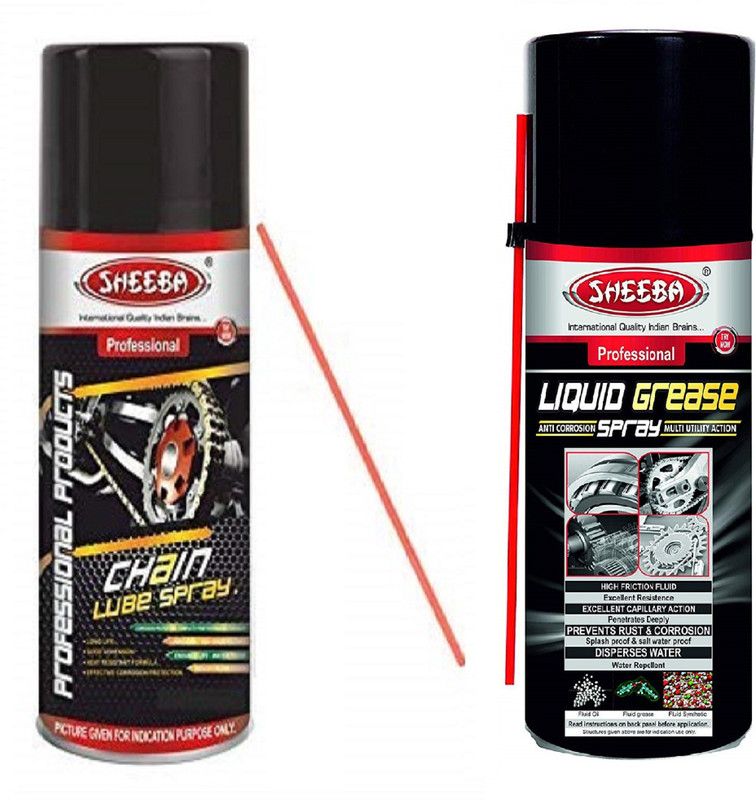 Sheeba Chain Lube Spray 500ml & Multi Utility Liquid Grease Spray 500ml Chain Oil(1000 ml)
