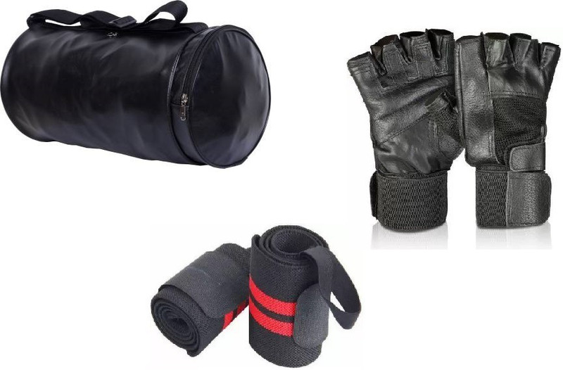 EMMKITZ sport gym bag with spider protein shaker with gym gloves and wrist support Fitness Accessory Kit Kit