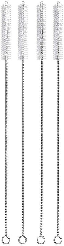 Fusine Long Straw Cleaner Brushes, Nylon Bristles Stainless Steel Handle Pipe Tube Cleaner(White)