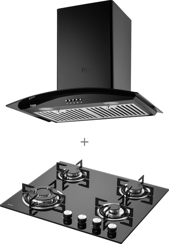 Kaff ACEBF60+NE4B60GF Wall Mounted BLack 1150 CMH Chimney