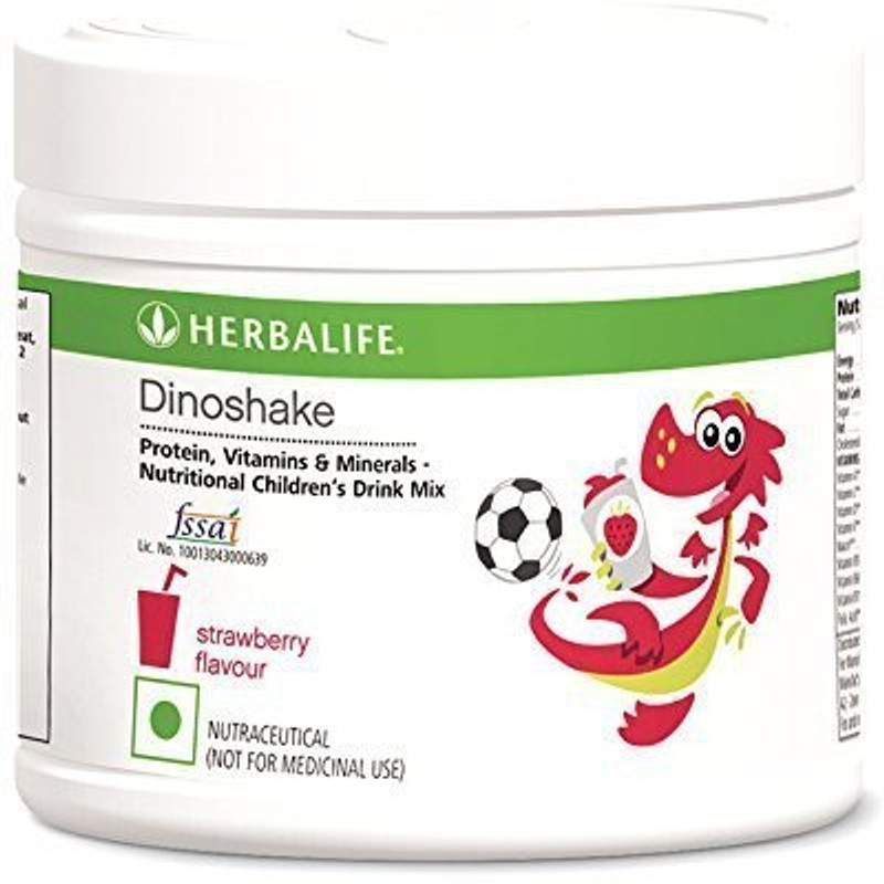 HERBALIFE Dinoshake Children's Nutritional Drink Mix Protein BarsÂ Â (200, Strawberry) Nutrition Drink(200 g, Strawberry Flavored)