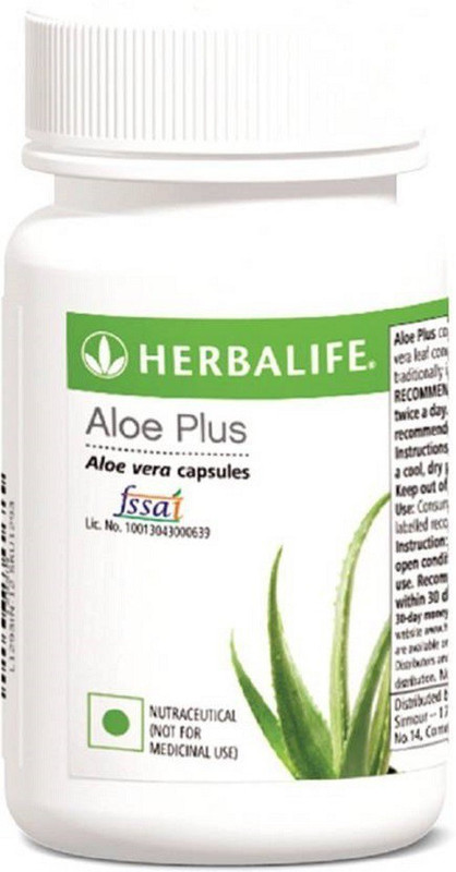 HERBALIFE Aloe Plus 60 Capsules Plant-Based ProteinÂ Â (50, Unflavored) Nutrition Drink(50 Sachets, Unflavored)