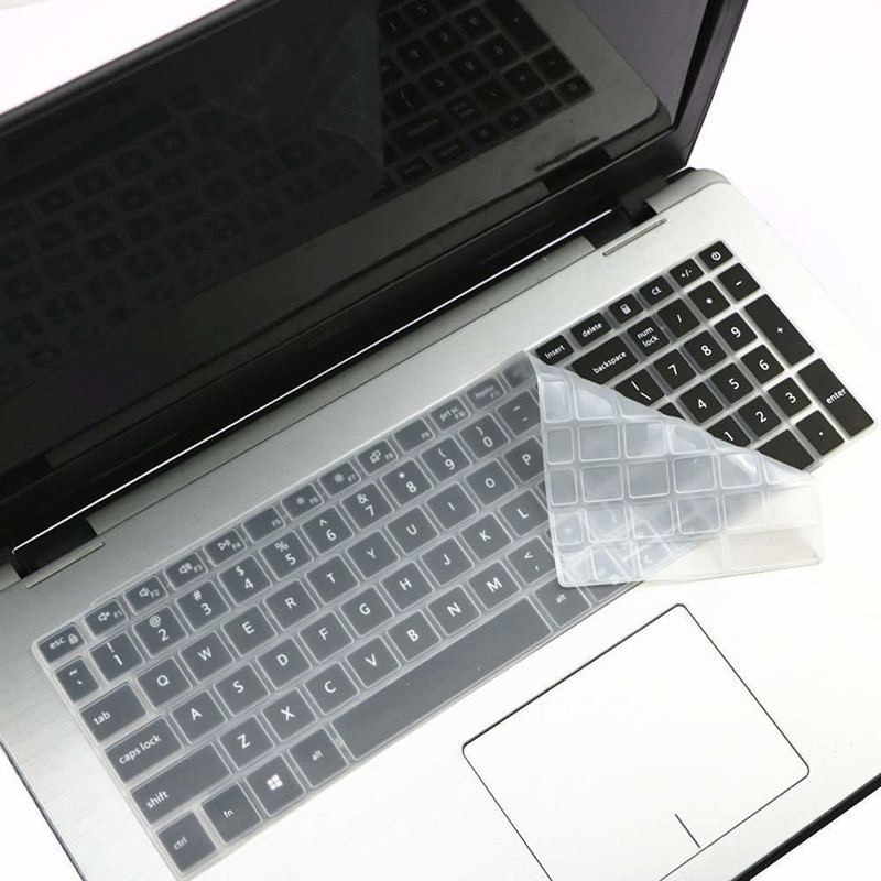 Saco Dustproof Keyboard Skin for Dell Inspiron 15 5000 5590 5593 5598 7000 7590 7591 5584 1050 1650 15.6 Inch Lap Keyboard Skin(Transparent)
