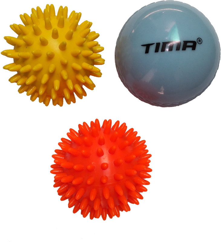 TIMA Massage Ball Set of 3 Balls, Soft Spike, Hard Spike, Lacrosse Massage Balls for Self Release Deep Tissue Massage, Muscle Mobility, Post Workout Recovery Multicolor Putty Toy