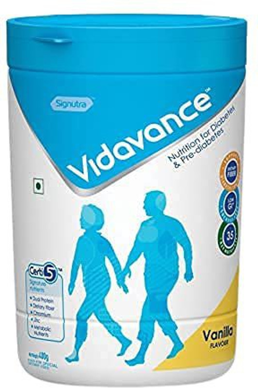 Signutra Vidavance Advanced Nutrition for Diabetes & Pre-Diabetes (400g, Vanilla Flavor) Nutrition Drink(400 g, Vanilla Flavored)