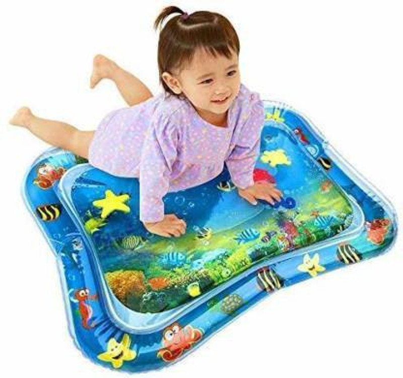 Vizwa Baby Inflatable Colourful Water Play Mat Inflatable Swimming Mats (Blue) Inflatable Swimming Mats(Blue)