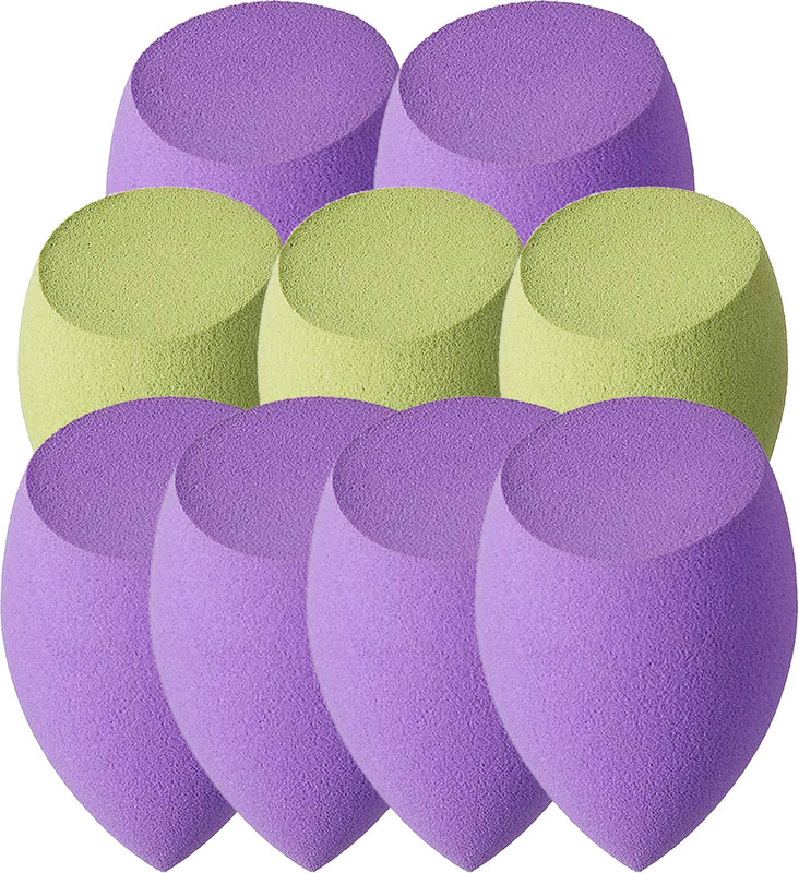 adbeni Make up Sponge Puff (Colour May Vary) -Set of 9 (BLNDR1001)(Purple)