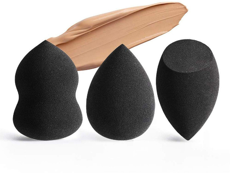 adbeni Make up Sponge Puff (Colour May Vary) Set of 3 (BLNDR1001)(Black)