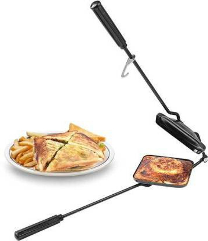Zodex Toster Brade Gralic Sandwich Same Tour Picnic BrakFast Dinner Garlic Style Single Pic Gas Stove Toster 0 W Pop Up Toaster (Black) Toast Sandwich Maker(Black, Silver)