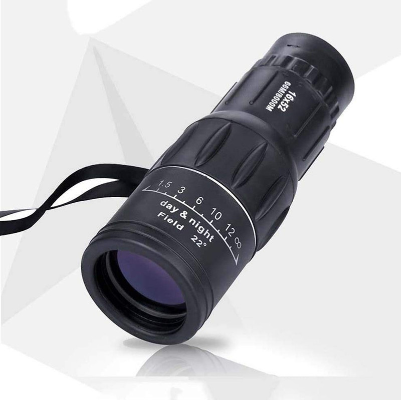 ALA 16x52 Monocular Telescope, HD Monocular Dual Focus Optics Zoom Portable Monocular HD Optical with Carrying Bag/Cleaning Cloth, for Wildlife Hunting Watching Catadioptric Telescope(Manual Tracking)