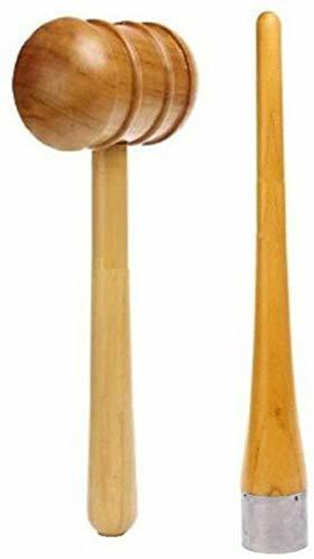 GUDYB Cricket Bat Knocking Hammer & Wooden Grip Cone Combo for Bat Care Wooden Bat Mallet