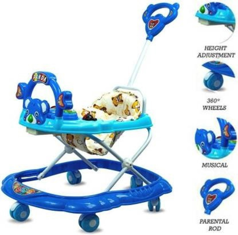PANDA Musical 3-in-1 Walker With Parent Rod(Multicolor)