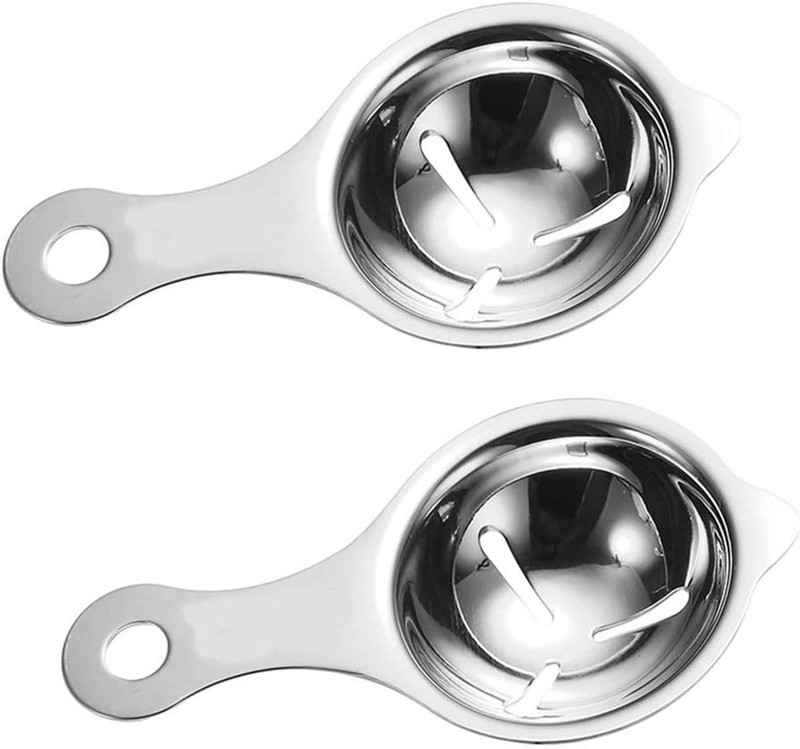 HEXONIQ Egg Divider for Kitchen Baking Gadget, Stainless Egg Separator Egg White Yolk Filter - Easy to Remove Egg White, Egg Extractor Tool Egg Cracker