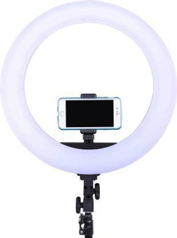 Shailputri Circle Lighting Professional LED Light with 3 Light Modes Ring Flash(Black)