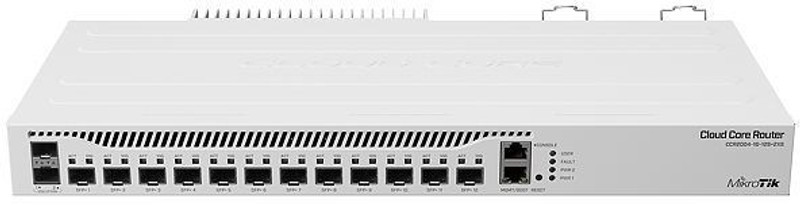 MikroTik CCR2004-1G-12S+2XS Cloud Core Router Router 2.1 GHz 10240 Mbps Wifi Speed Single Band Ethernet (Cable Broadband)(White)