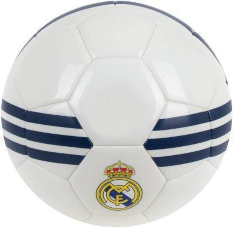 JOJOMART Madrid FCB Football - Size: 5 (Pack of 1, White, Blue) Football - Size: 5(Standard, Pack of 1, White, Blue)