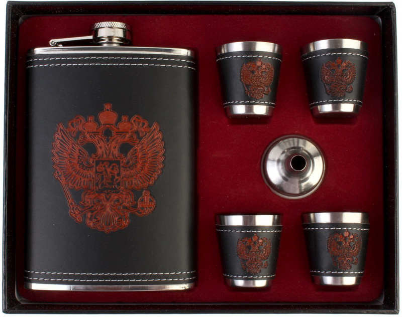 MOSHTU Hip Flask 9 Oz/266 ml Hip Bottle Set Leather Case Gifts Bottles Hip Flask(266 ml)
