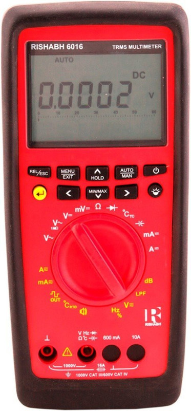 RISHABH 6016 Digital Multimeter(Red 3200 Counts)