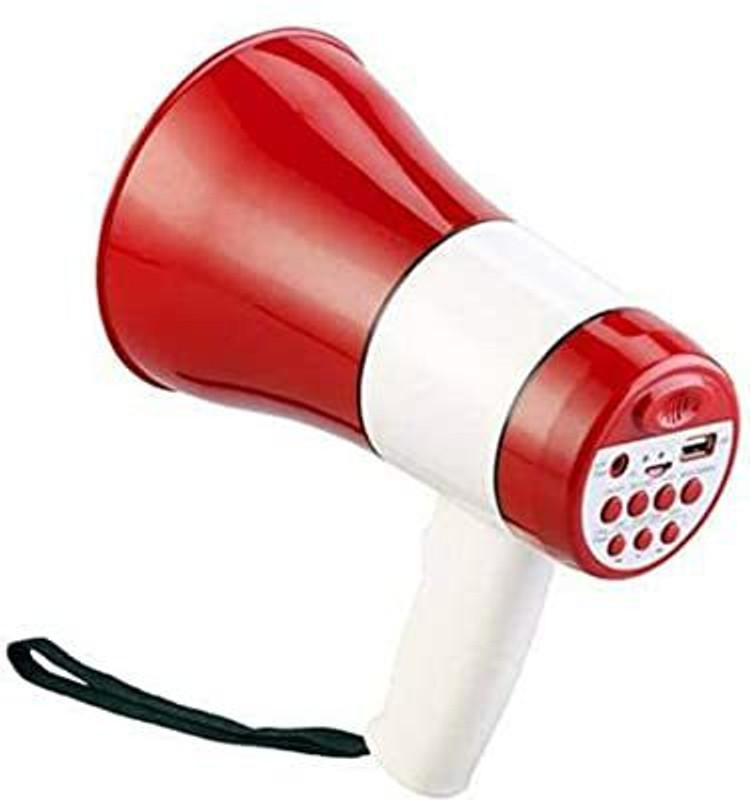 Svojas Wireless Bluetooth Megaphone Speaker/ Bullhorn Siren Handheld Battery Operated Megaphone with Microphone, Megaphone With USB, SD Card Outdoor PA System(35 W)