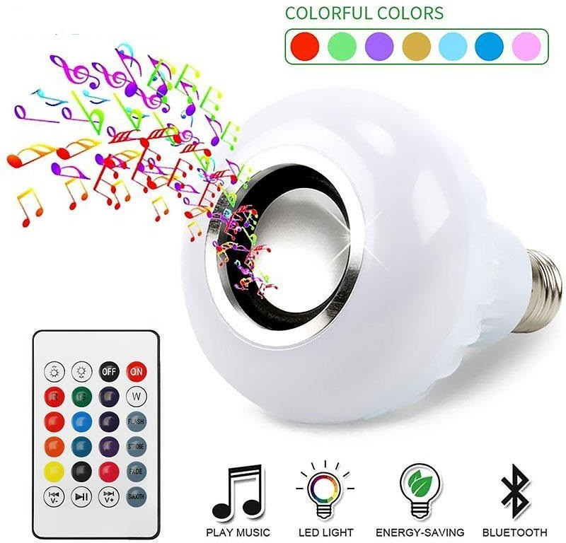 VOLTSY Smart Multicolor LED Bulb with Bluetooth Speaker for Music and Light. A1 Smart Bulb