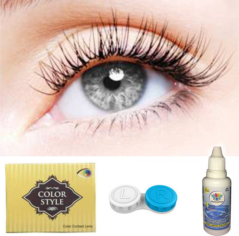 Royal galaxy grey color Contact Lens, lens Case(Pack of: 1)