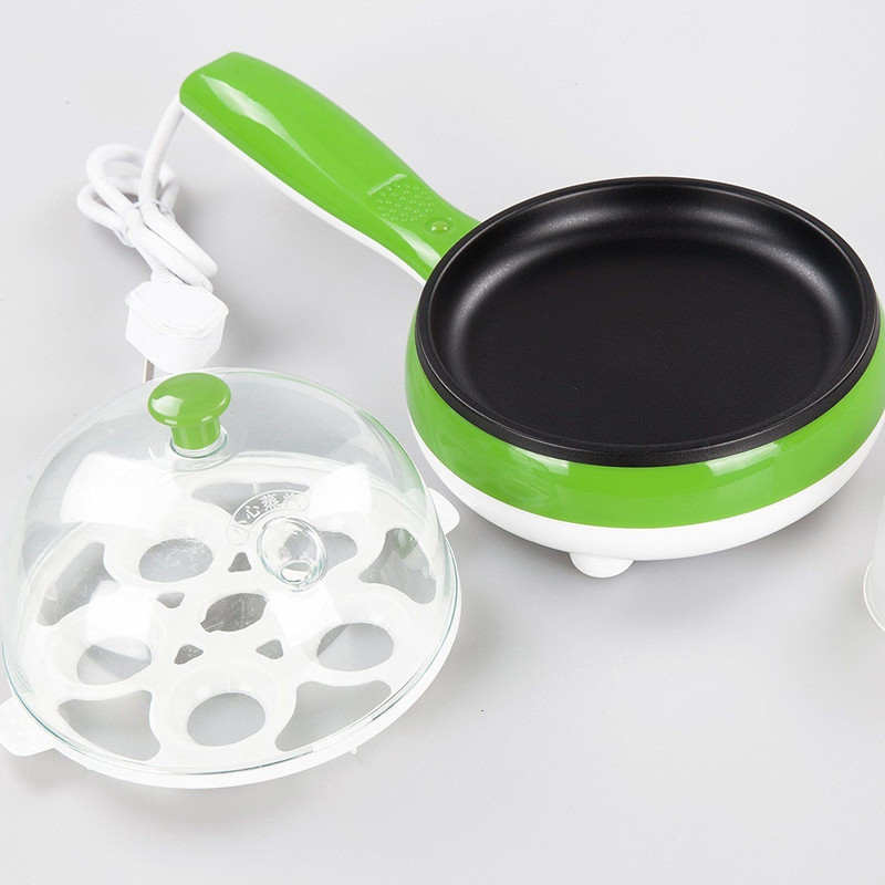 FLYNGO Electric Non Stick Fry Pan Egg Boiler Egg Cooker(Multicolor, 7 Eggs)