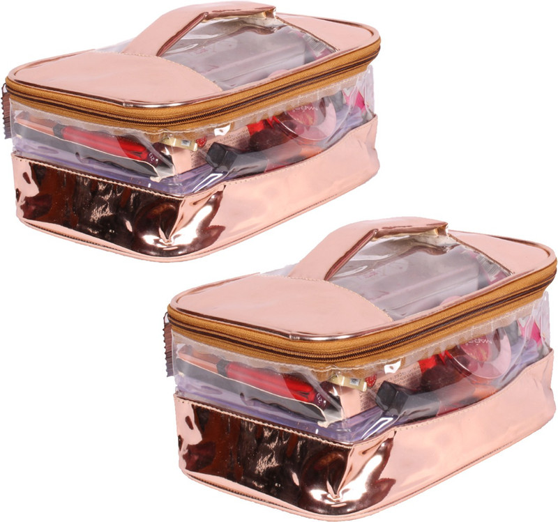 N A PURSE Pack Of 2 Women Cosmetic case for girls Ladies toiletry bag Cosmetic Bag(Pack of 2)