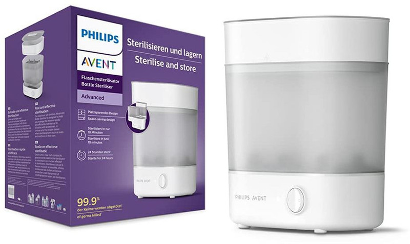 Philips Avent Advanced Bottle Sterlizer - 6 Slots(White, Grey)