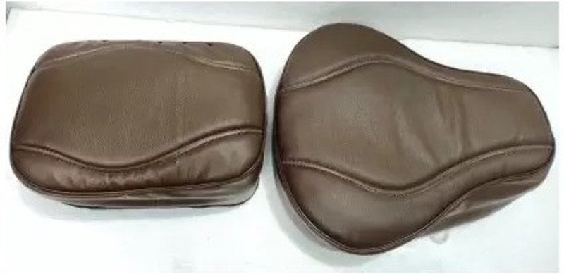 Bullkartzone Seat Cover for Classic Bullet Front & Rear Brown Leatherette Split Bike Seat Cover For Royal Enfield Classic 350(Brown) Split Bike Seat Cover For Royal Enfield Classic 350
