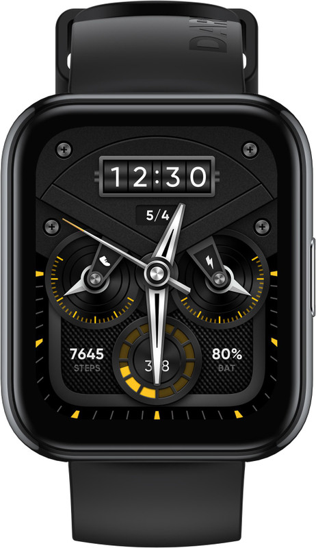 realme Watch 2 Pro 1.75" 320 x 385p Hi-Res Display 14-day Battery & Dual GPS Smartwatch(Black Strap, Free Size)
