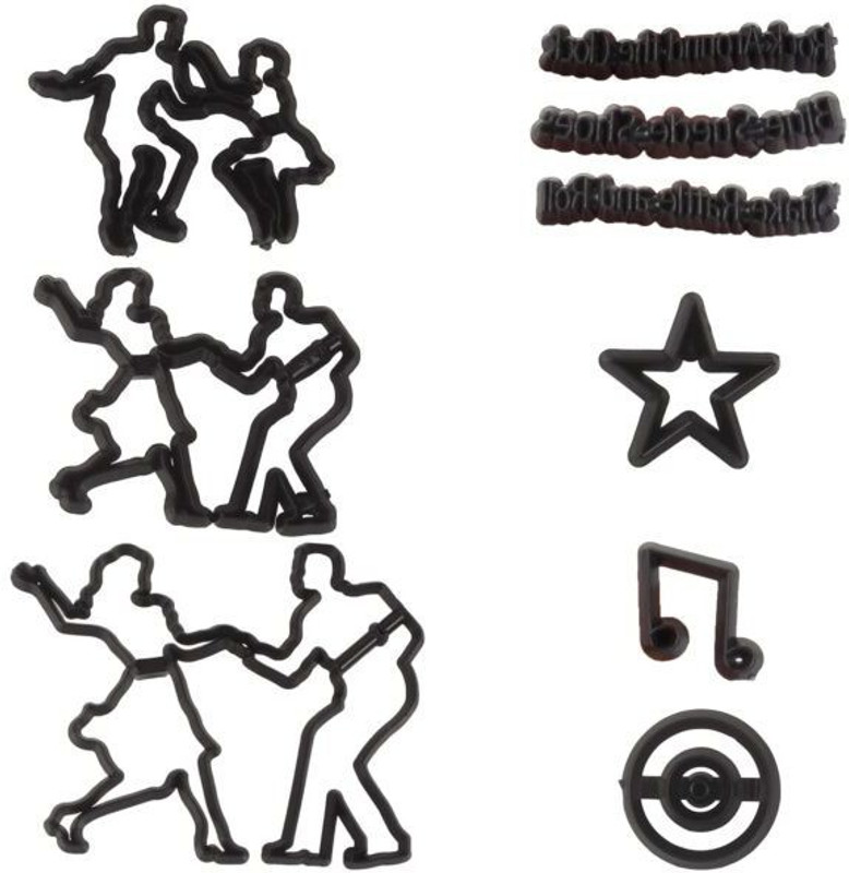 BAKERS4U Cake Side Stencil, Cake Top Stencil, Cookie Stencil, Regular Stencil, Cupcake Stencil(Pack of 9)