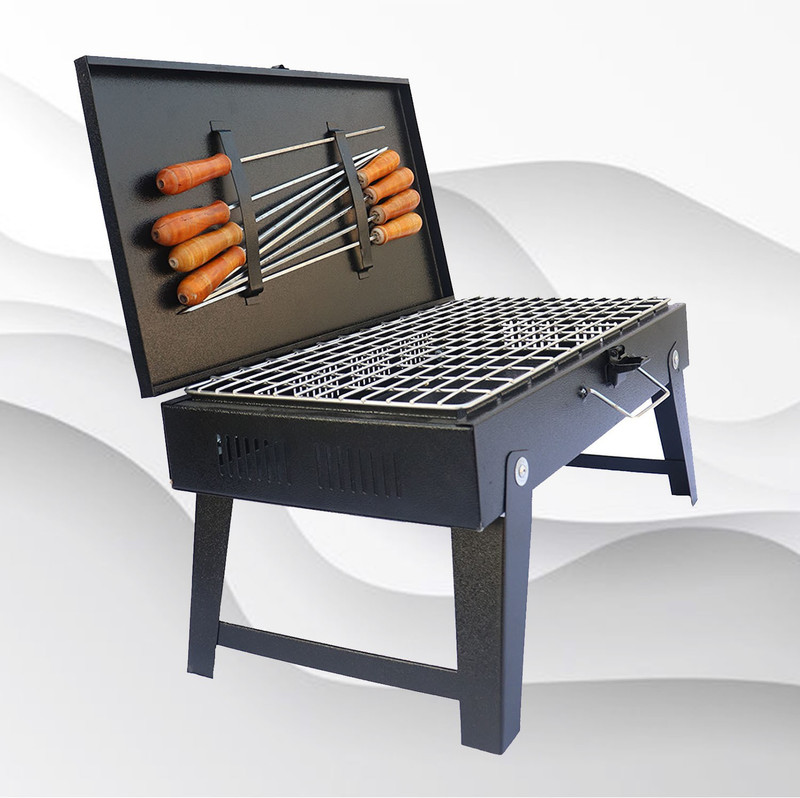 NE GRILLS minicharcoalbarbequegrillwithouttopforgrillingandroastingeasily Charcoal Grill