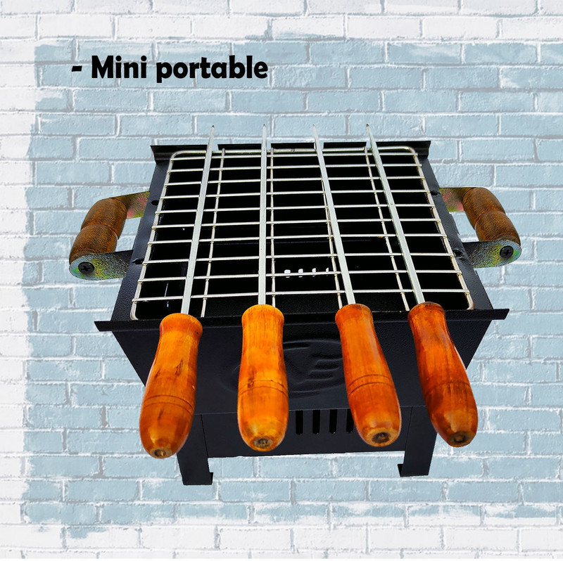 NE GRILLS PortableGrillBasket,RustproofStainlessSteelGrill Charcoal Grill