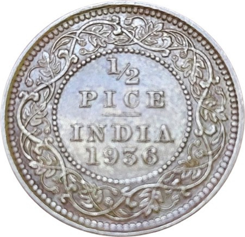 rbf GEORGE V 1/4 PICE 1936 COIN 2.43 GRAM COIN RARE YEAR Ancient Coin Collection(1 Coins)