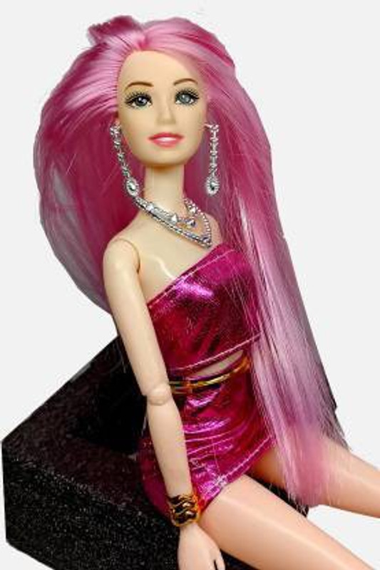 Kmc kidoz Charm Girl Fashion Doll and Accessories with Foldable Hands and Legs for Kids, Girls (Multicolor)(Multicolor)