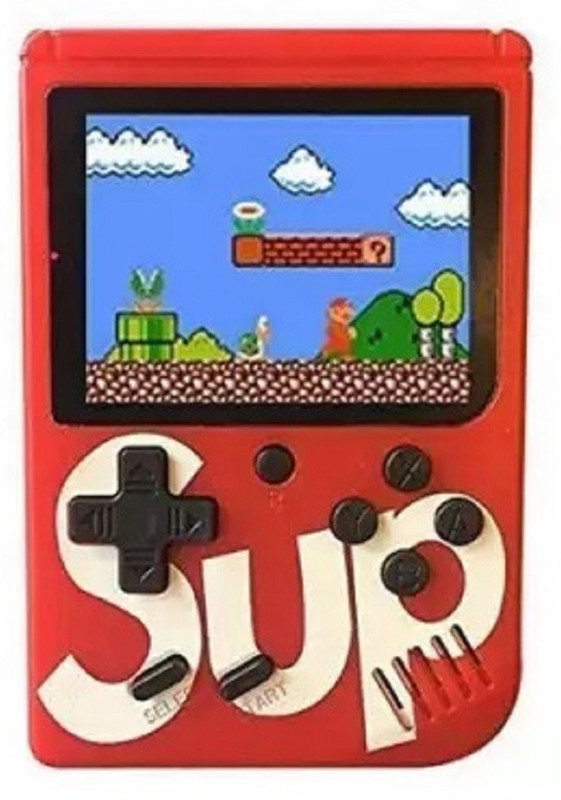 IndusBay Brand New World SUP Handheld Game Console, Classic Retro Video Gaming Player Colorful LCD Screen USB Rechargeable Portable Game Console with 400 in 1 Classic Old Games Best Toy Gift for Kids Gaming Accessory Kit (Red, Yellow, White, For Android)  Gaming Accessory Kit(Red, For Android)
